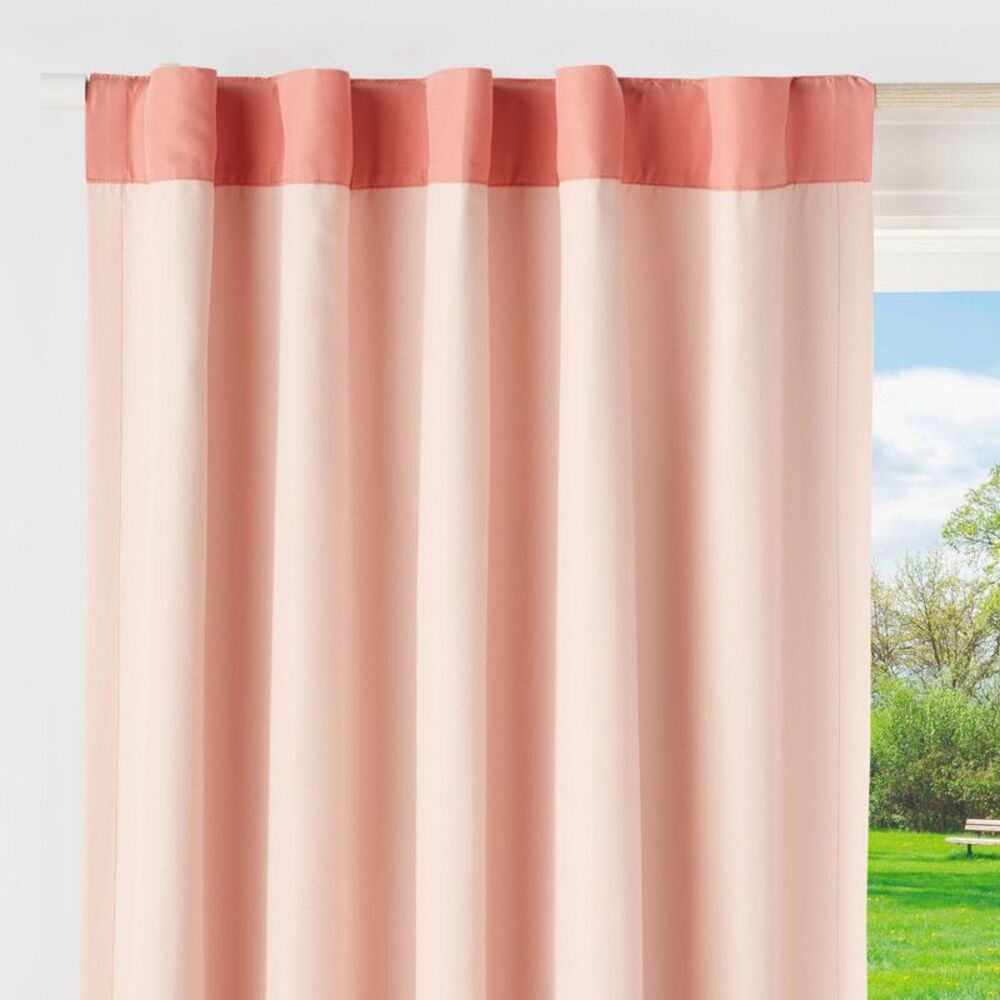 42"W x 84"L Tonal Window Kids' Blackout Window Curtain Panel Pink - Pillowfort